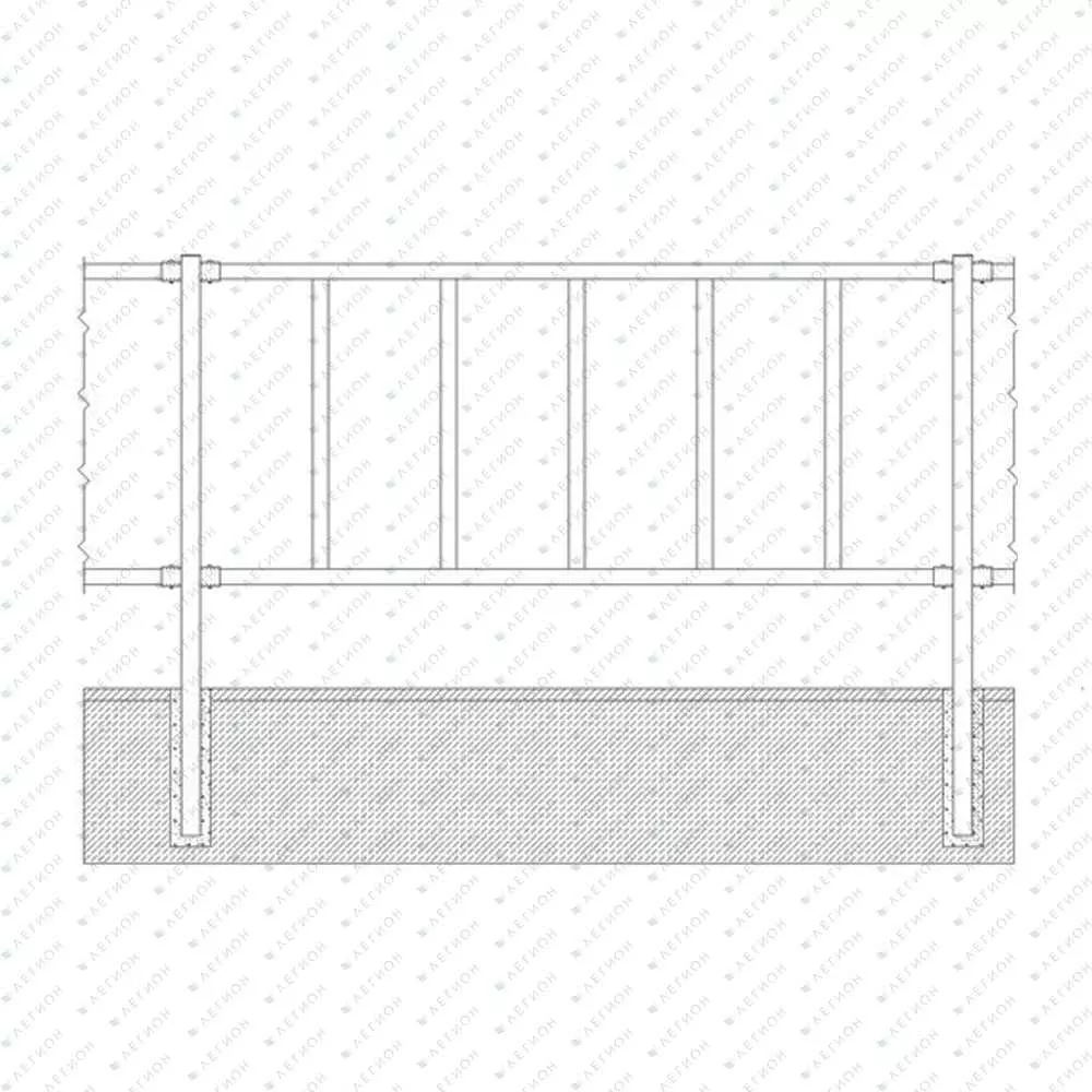 Пешеходное (перильное) ограждение ПО8