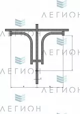 К43-0,6-0,8-1-5 кронштейн однорожковый
