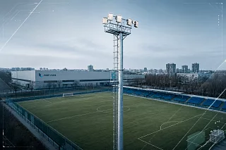 Применение мачт и опор освещения на открытых спортивных площадках